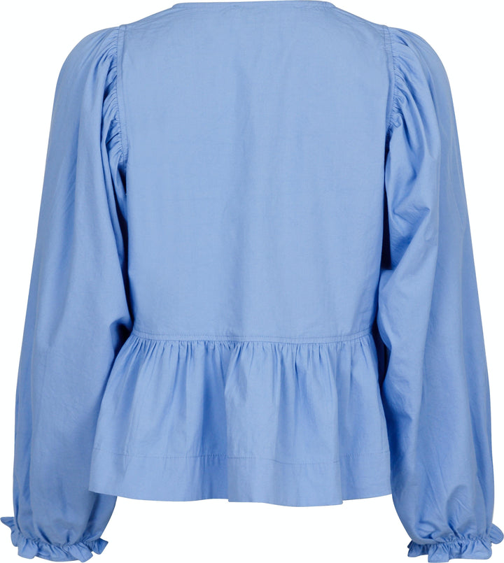 Neo Noir - Bessie C Poplin Blouse - Light Blue