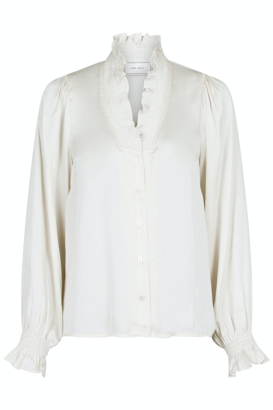 Neo Noir - Brielle Satin Blouse - Off White Bluser 