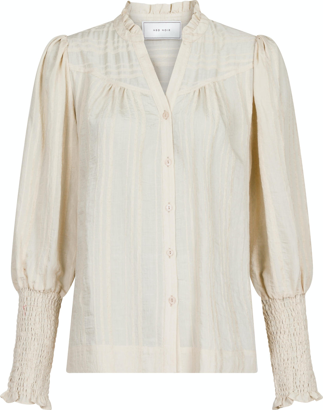 Neo Noir - Camisa Stripe Blouse - Creme