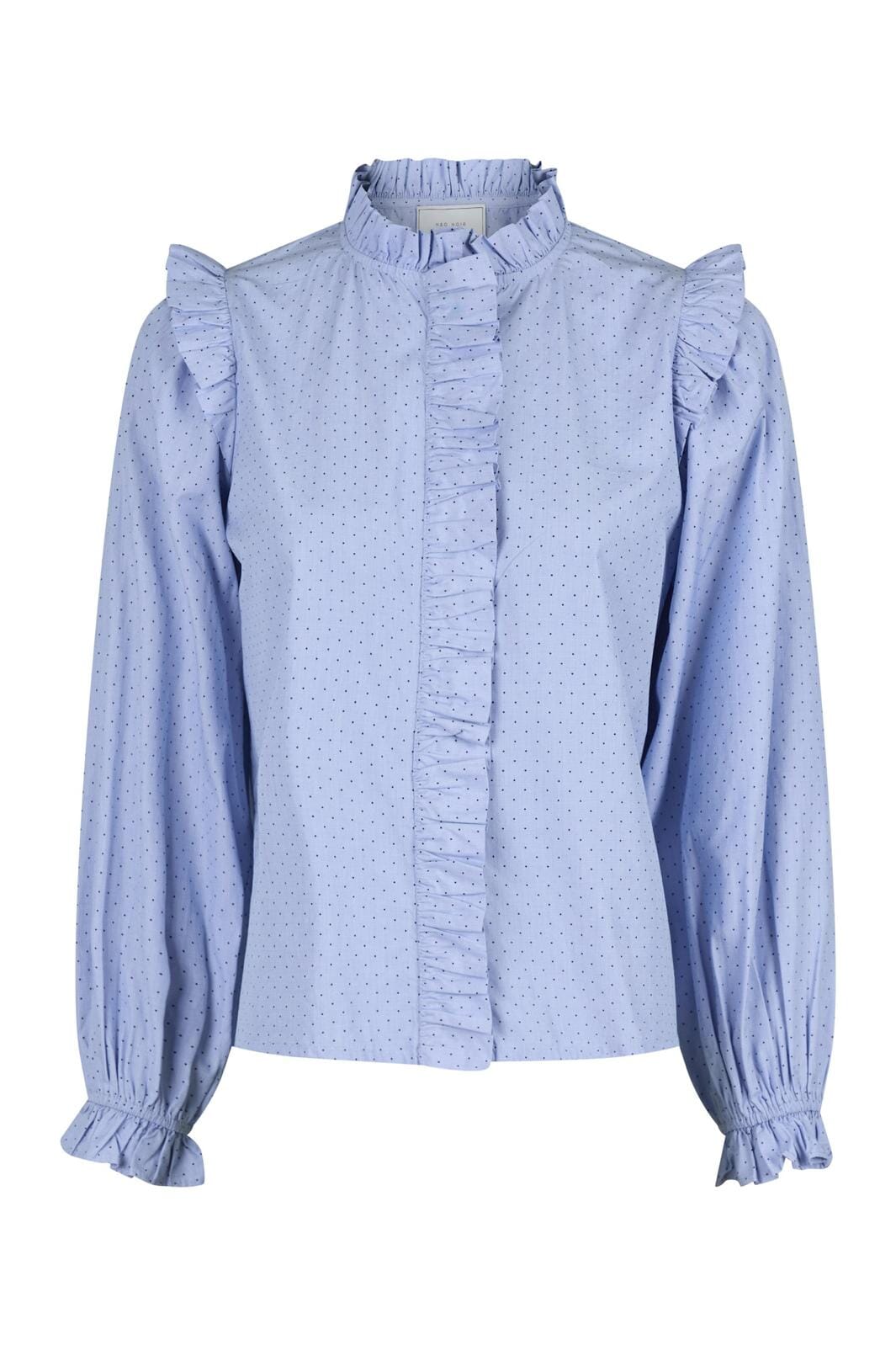 Neo Noir - Charly Mini Dot Blouse - Light Blue