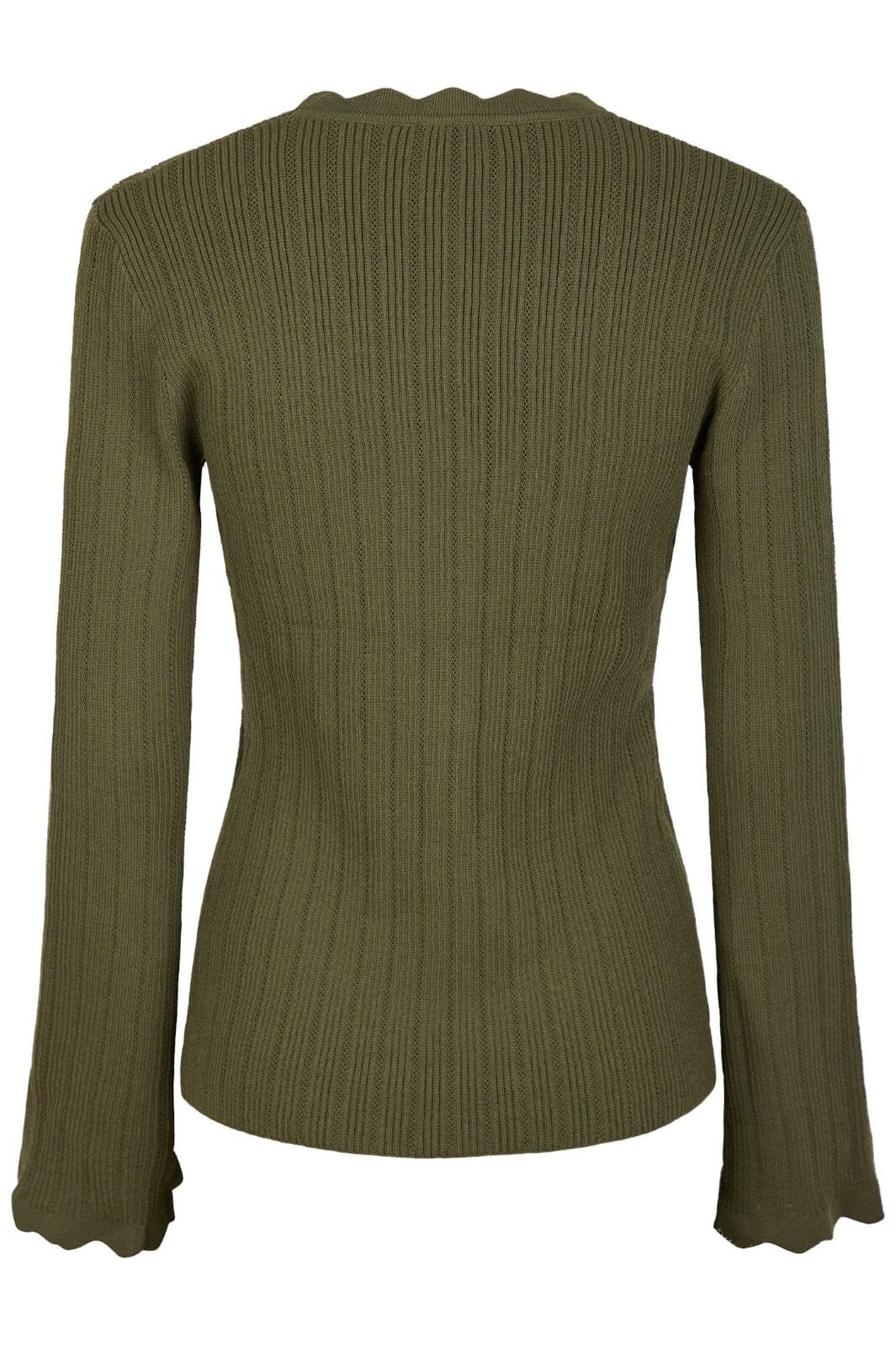 Neo Noir - Clara Stitch Knit Blouse 164484 - 605 - Olive