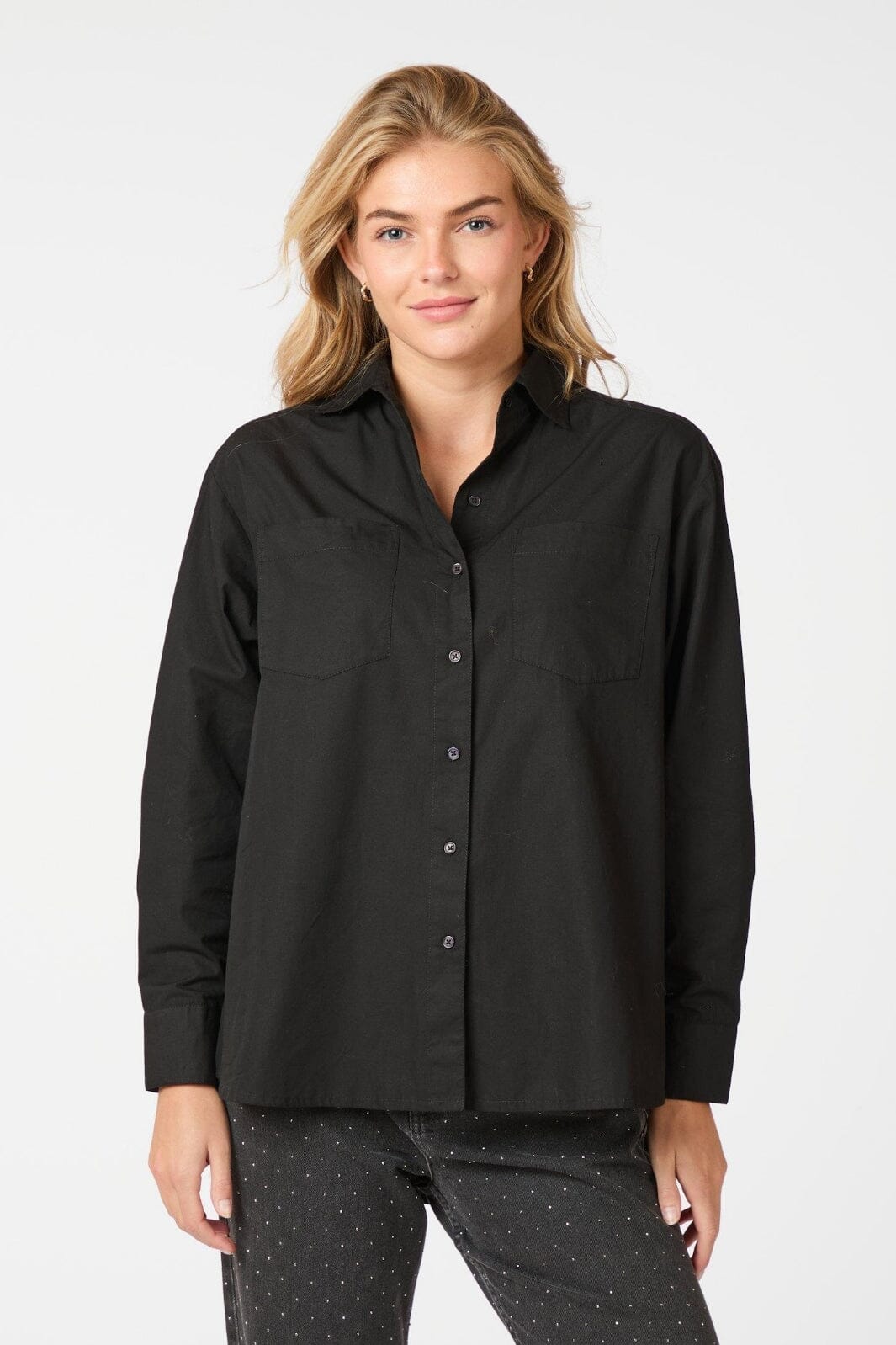 Neo Noir - Dalma C Poplin Shirt 164332 - Black Skjorter 