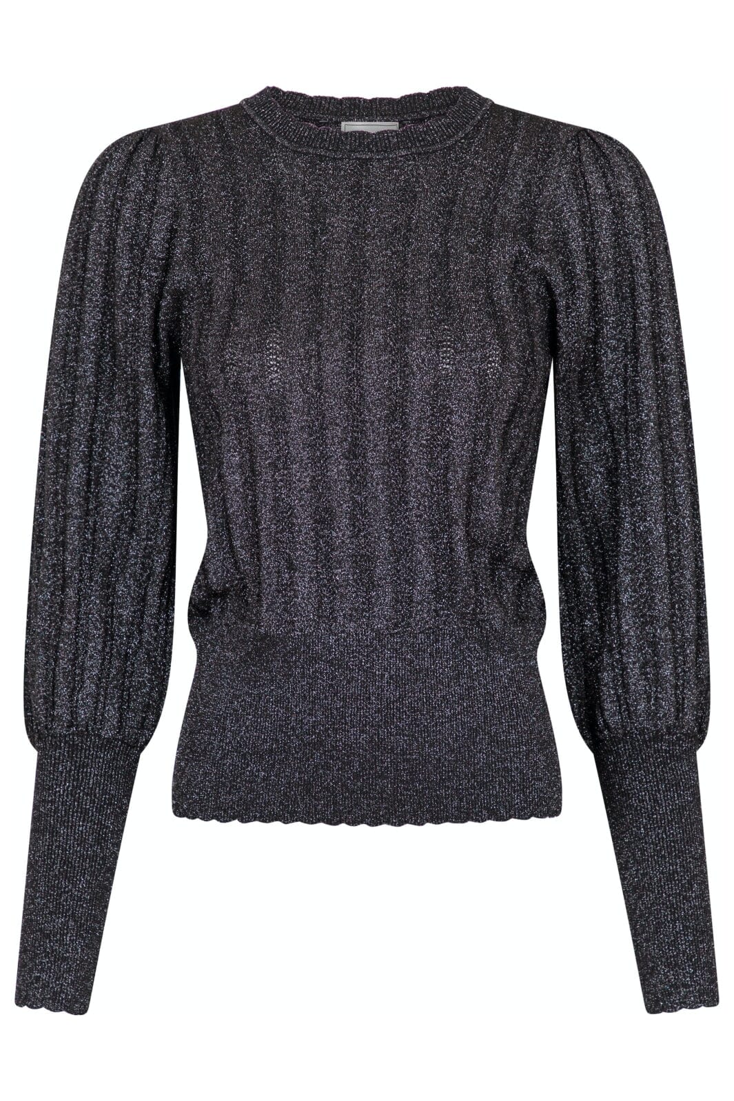 Neo Noir - Dary Glitter Knit Blouse - Black Bluser 