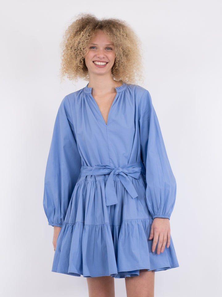 Neo Noir - Debbie C Poplin Dress - Light Blue