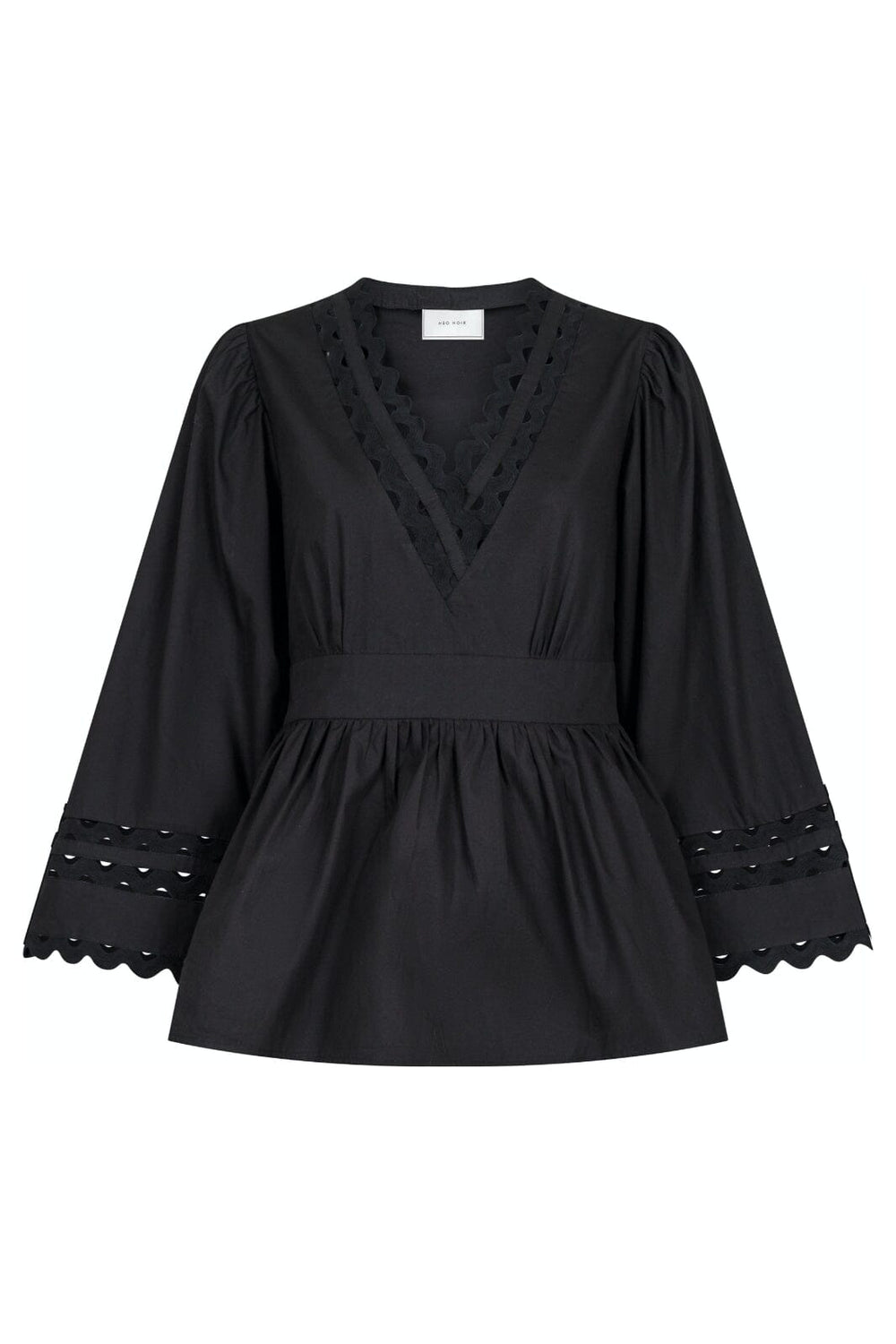 Neo Noir - Depsi Tape Blouse - Black Bluser 