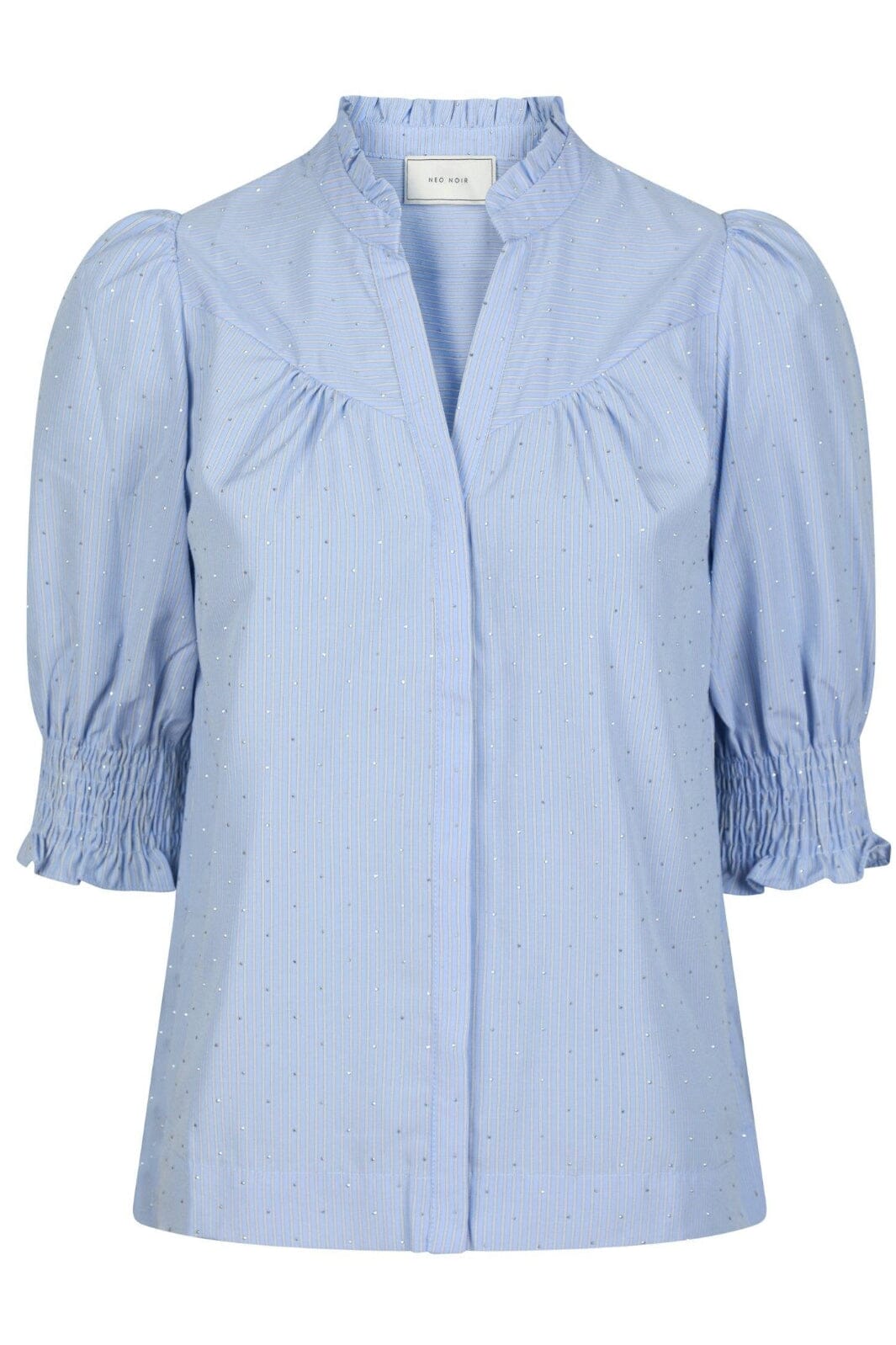 Neo Noir - Diana B Stripe Stone Blouse 164327 - 145 - Light Blue