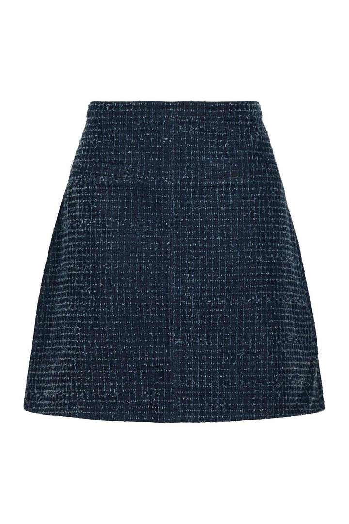 Neo Noir - Eilo Denim Structure Skirt 164439 - Dark Blue