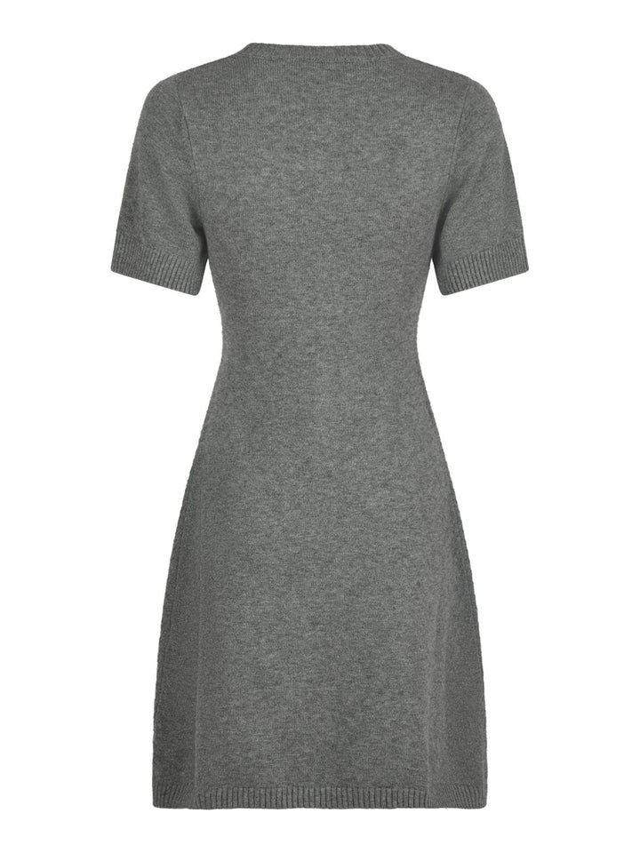 Neo Noir - Elise Knit Dress - Dark Grey Melange Kjoler 