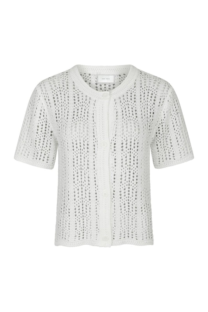 Neo Noir - Ellen Crochet Knit Cardigan 161641 - 120 - White