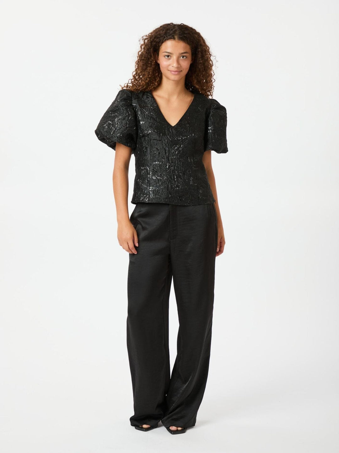 Neo Noir - Emmett Heavy Sateen Pants - Black Bukser 