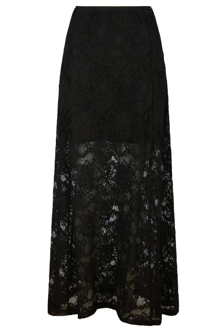 Neo Noir - Emmie Lace Skirt 163608 - Black Nederdele 