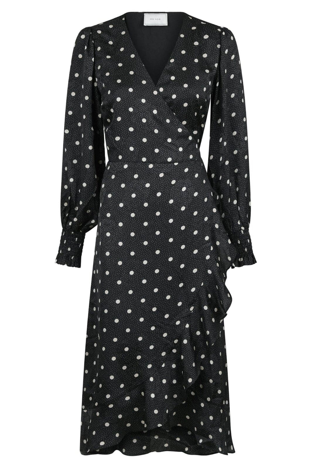 Neo Noir - Eva Retro Dot Dress - Black Kjoler 