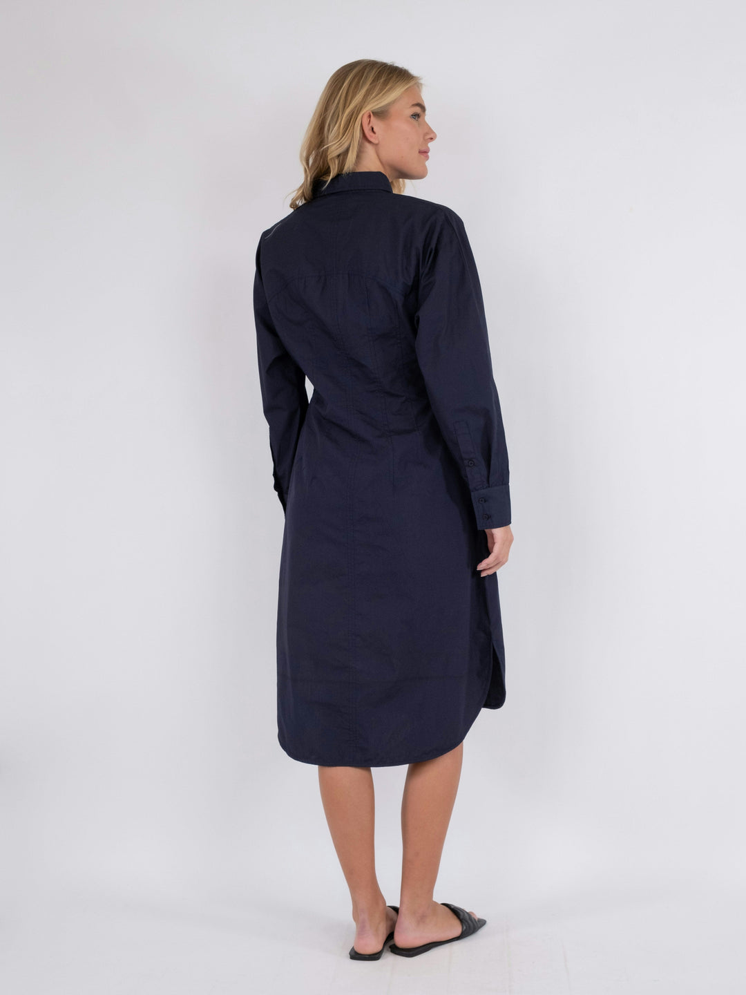 Neo Noir - Fredericka C Poplin Dress - Navy