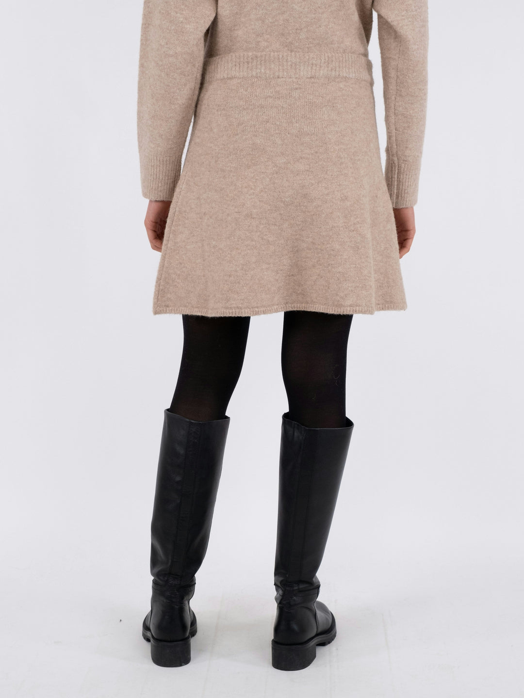 Neo Noir - Gisa Knit Skirt - Sand Melange