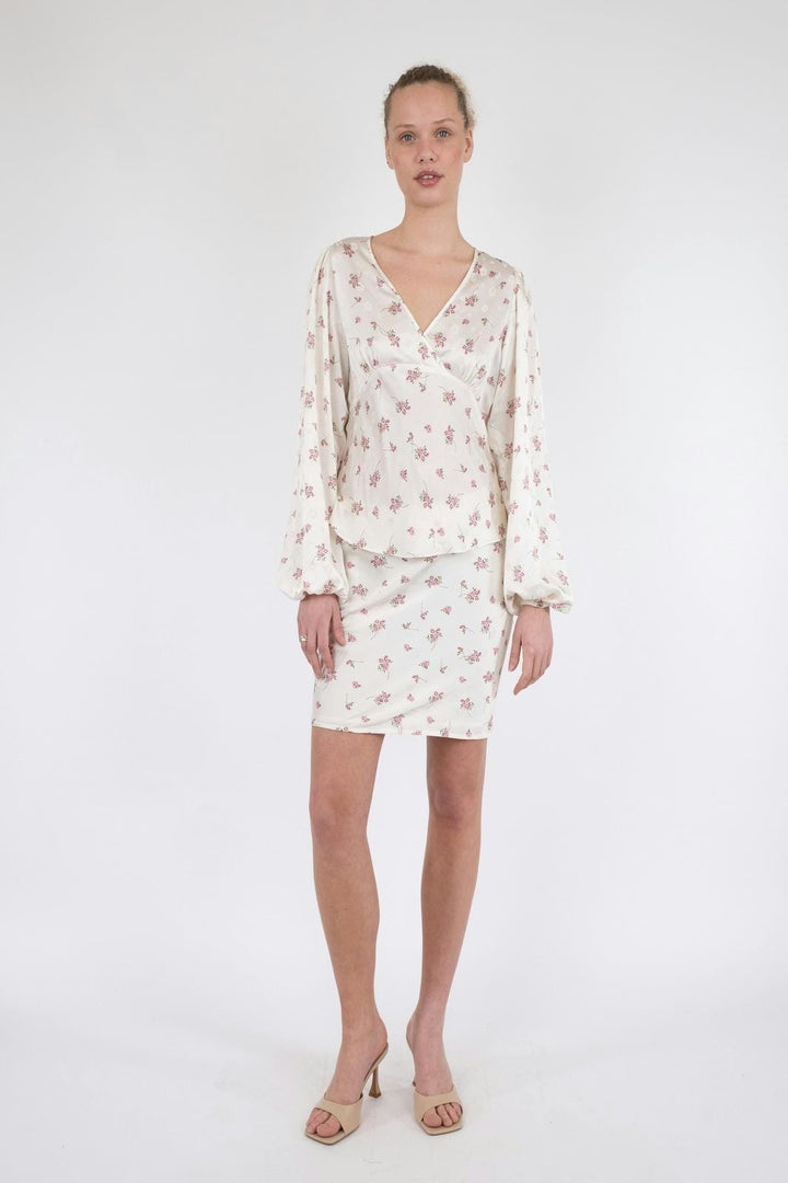 Neo Noir - Jane Cute Rose Blouse - Off White