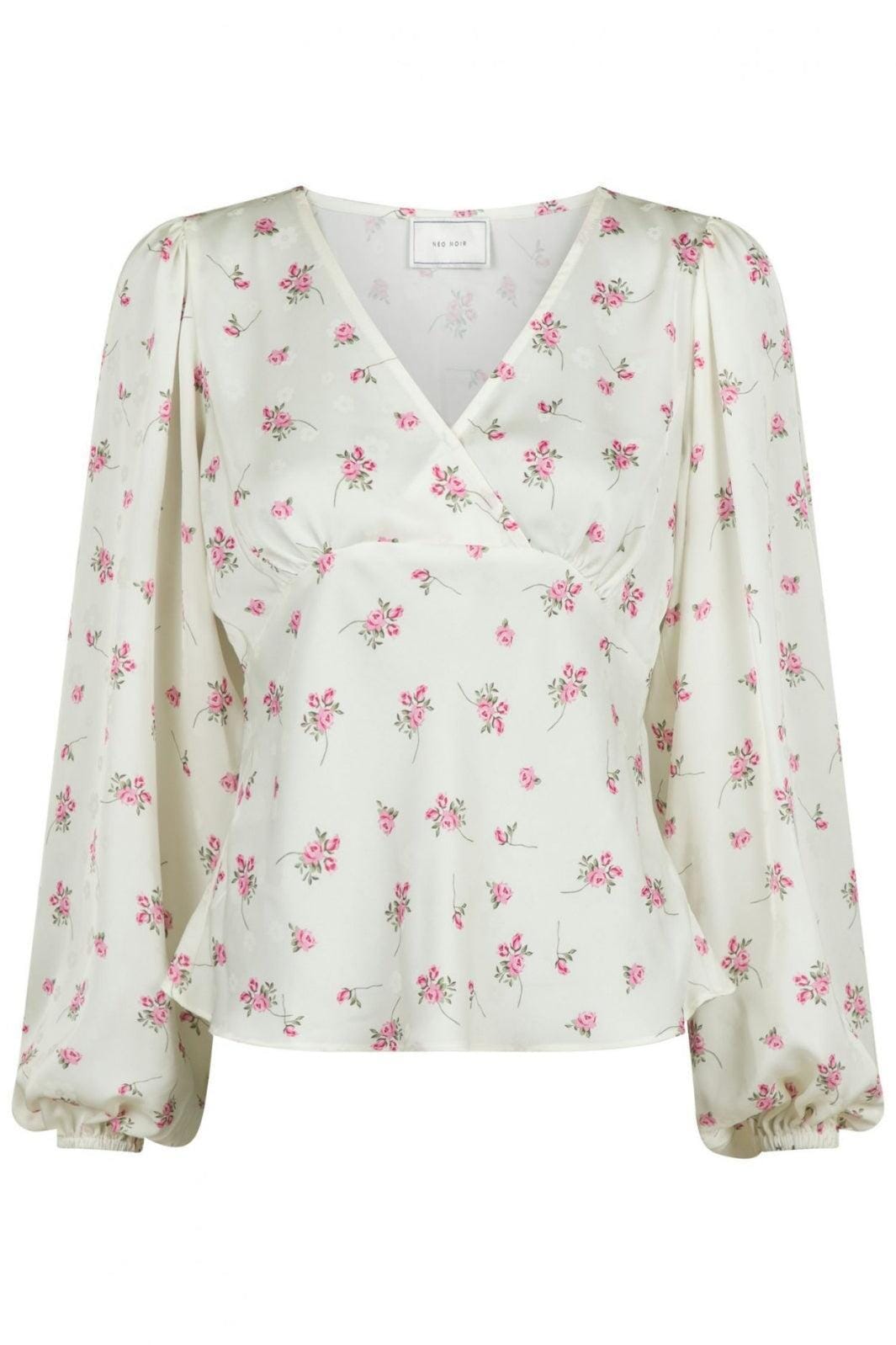 Neo Noir - Jane Cute Rose Blouse - Off White Bluser 