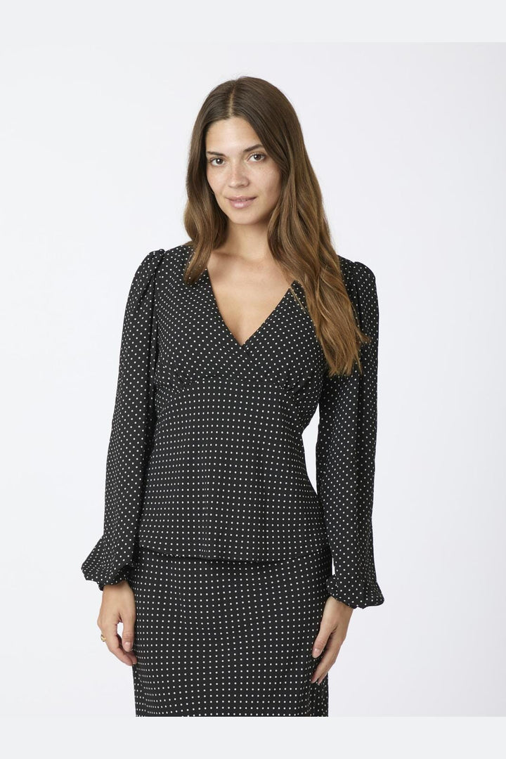 Neo Noir - Jane Dot Blouse - Black