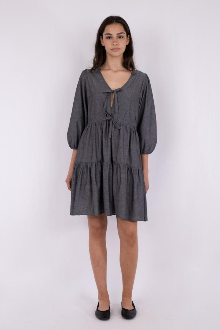 Neo Noir - Katy Chambray Dress - Black Kjoler 