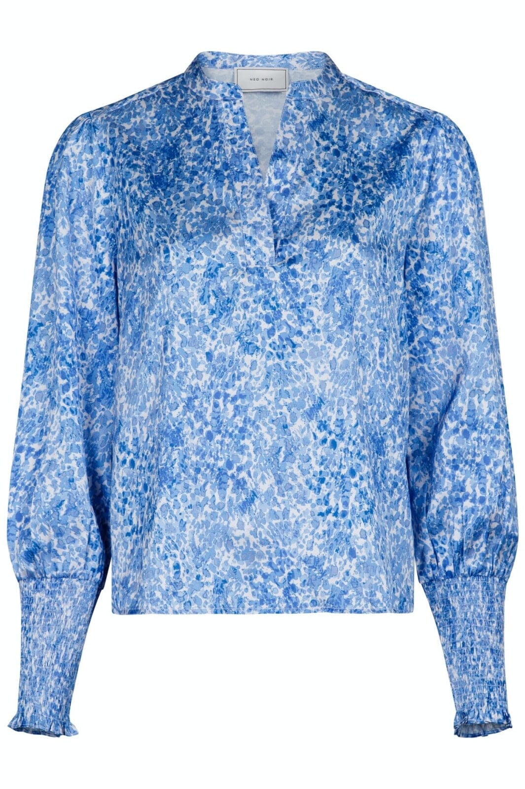 Neo Noir - Landa Blooming Dot Blouse - Blue Bluser 