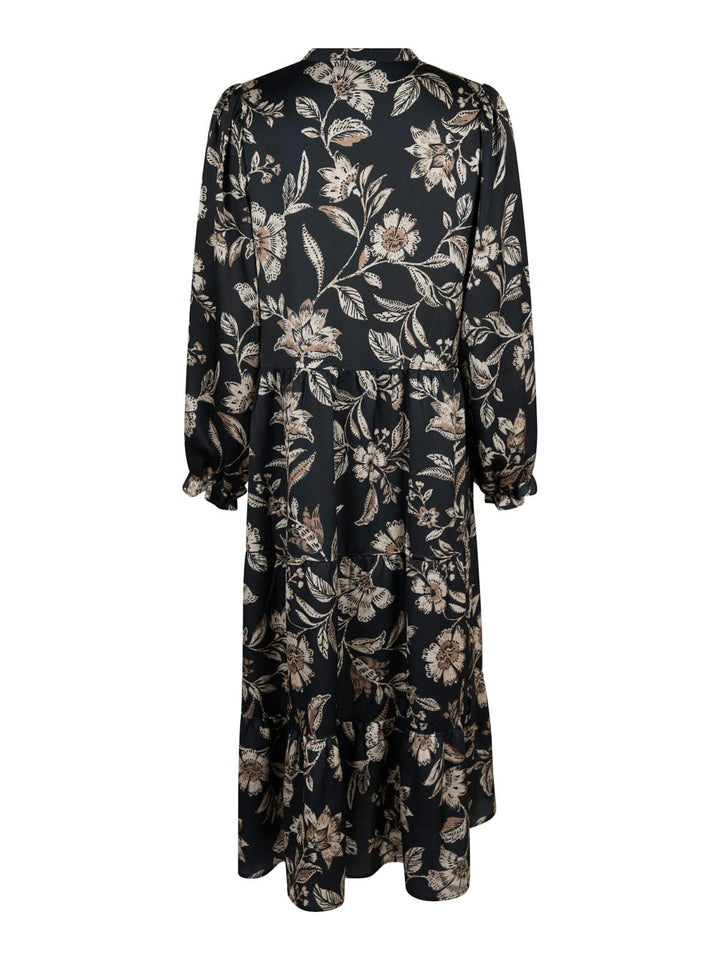 Neo Noir - Layli Canvas Flower Dress - Dark Navy Kjoler 