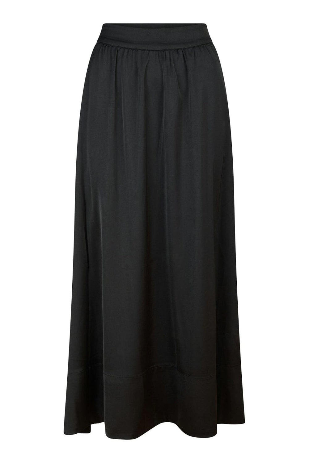 Neo Noir - Lenni Smooth Satin Skirt 163865 - Black Nederdele 