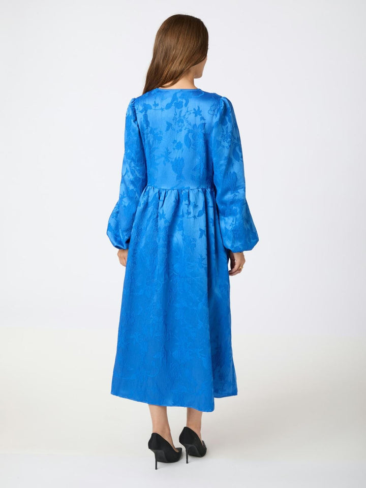 Neo Noir - Lillibet Jacquard Dress - Blue Kjoler 