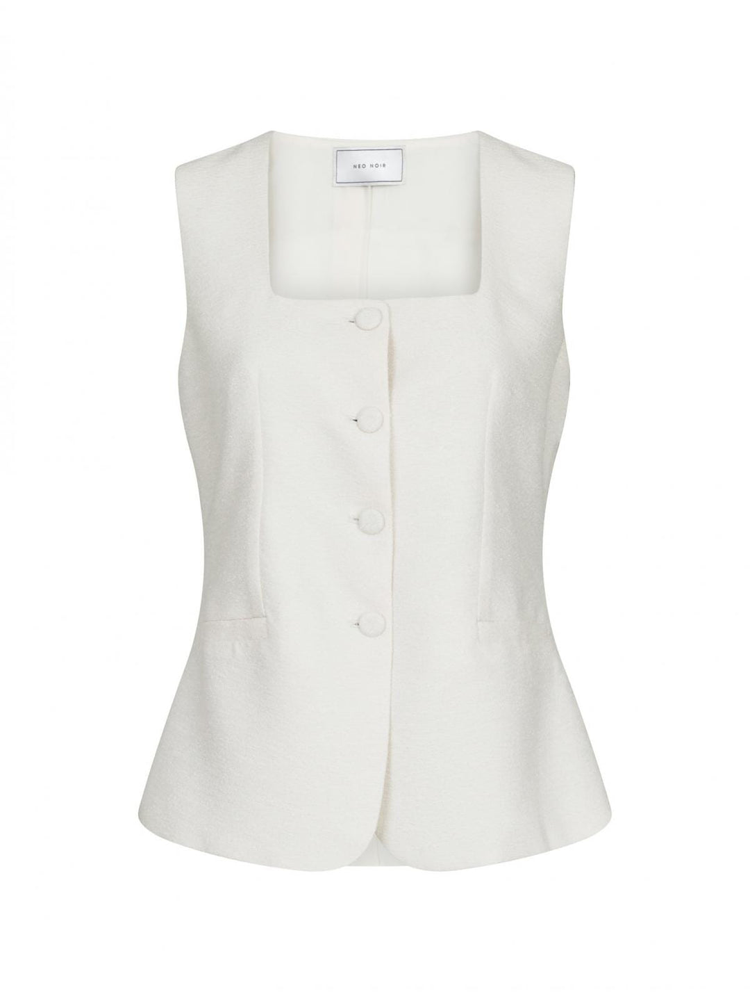 Neo Noir - Lily Boucle Waistcoat - Creme Veste 