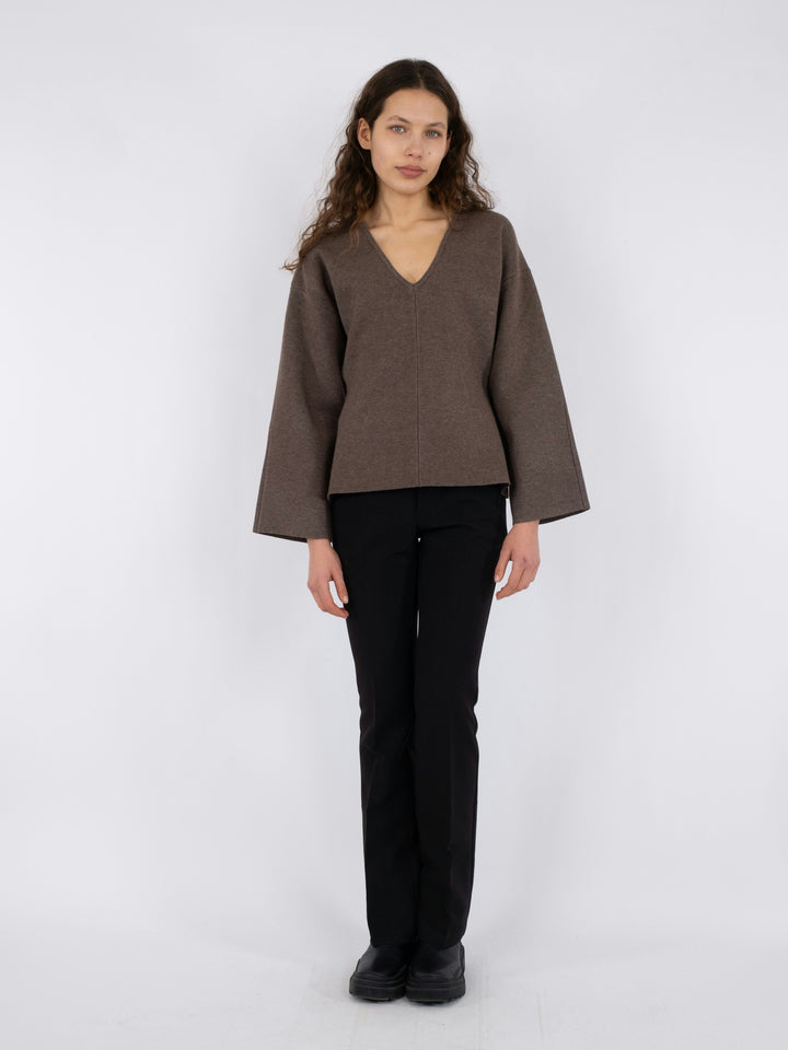 Neo Noir - Linda Knit Blouse - Mocca