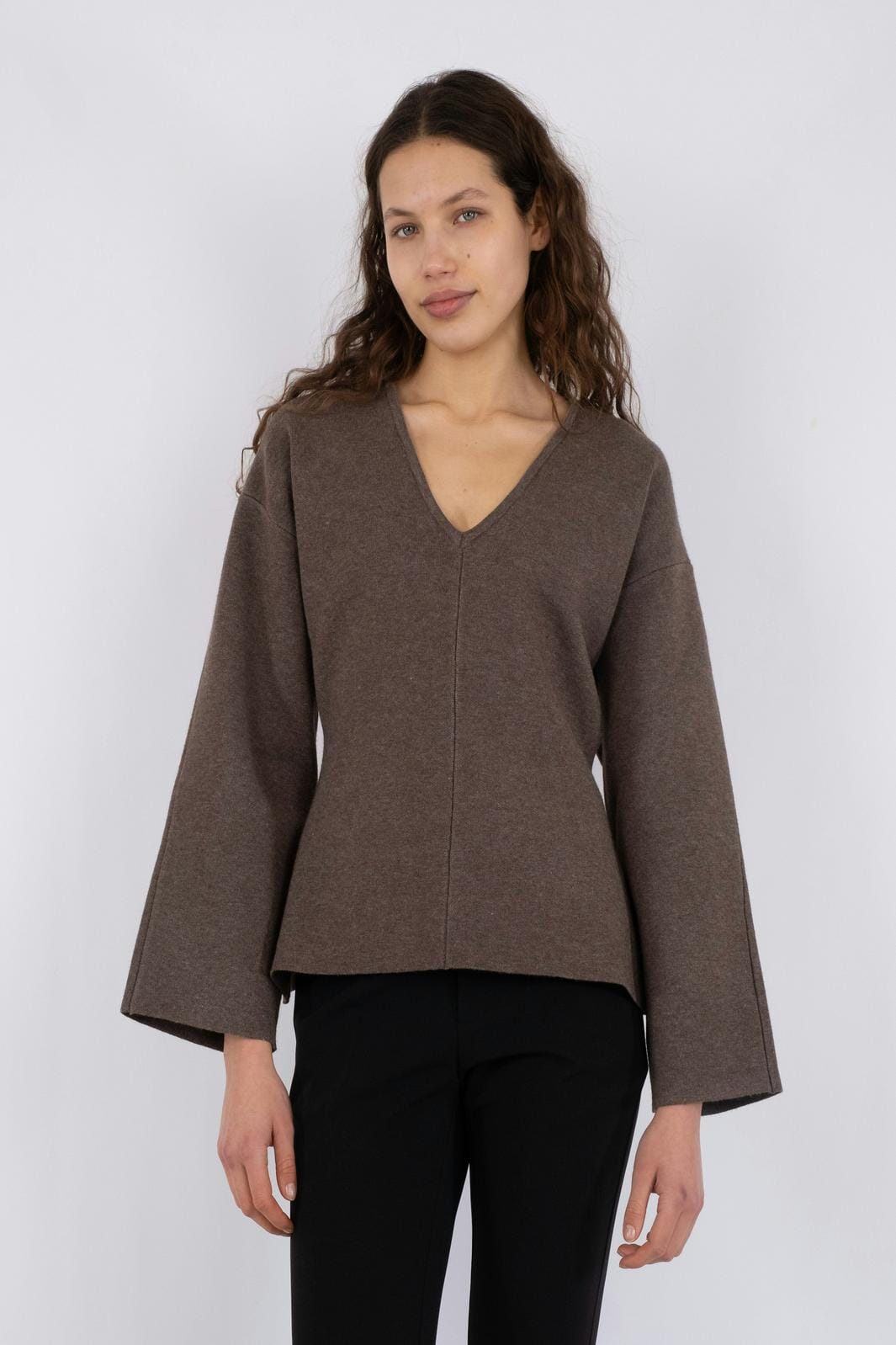 Neo Noir - Linda Knit Blouse - Mocca