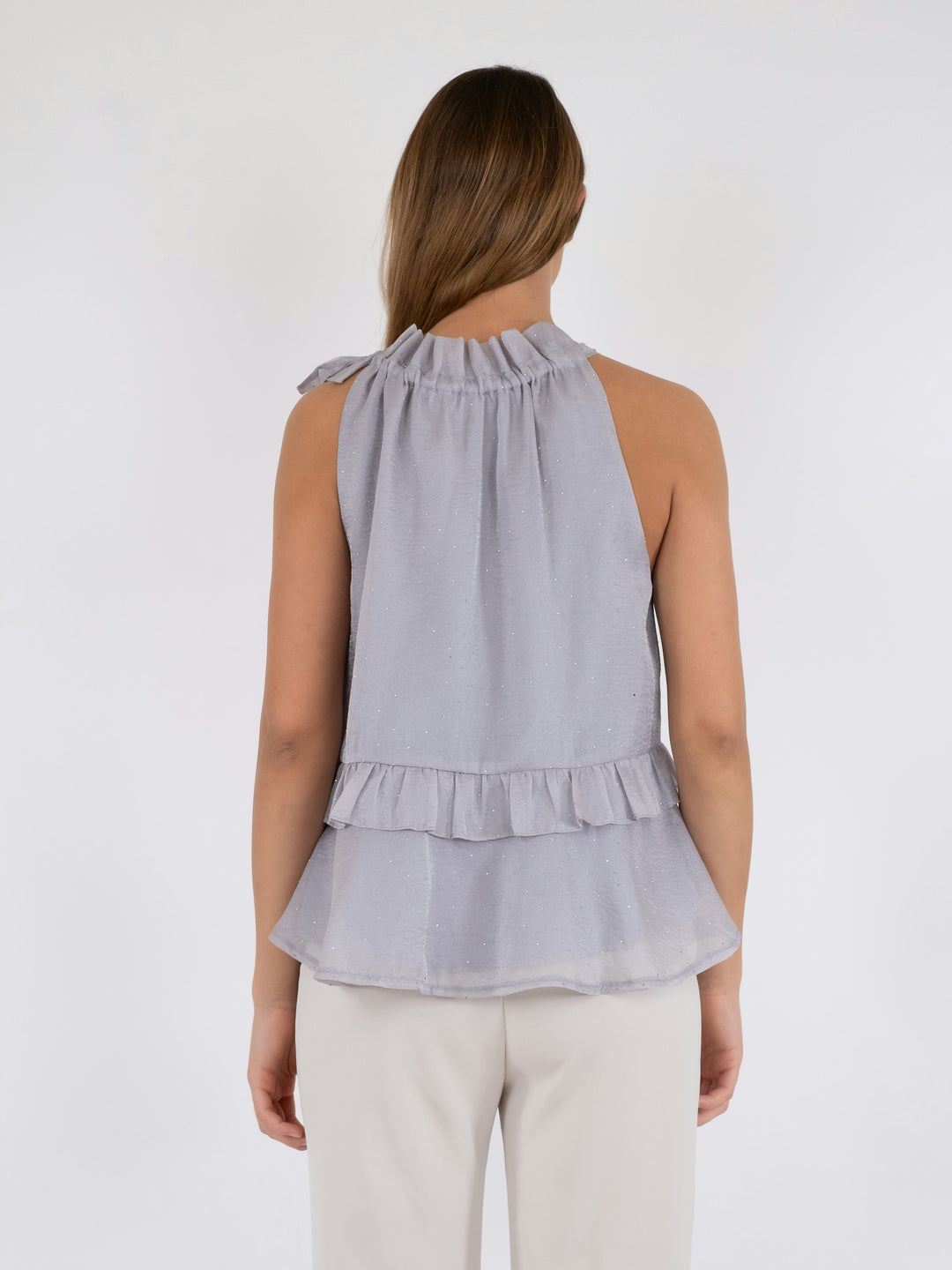 Neo Noir - Margy Bedazzled Top - Grey