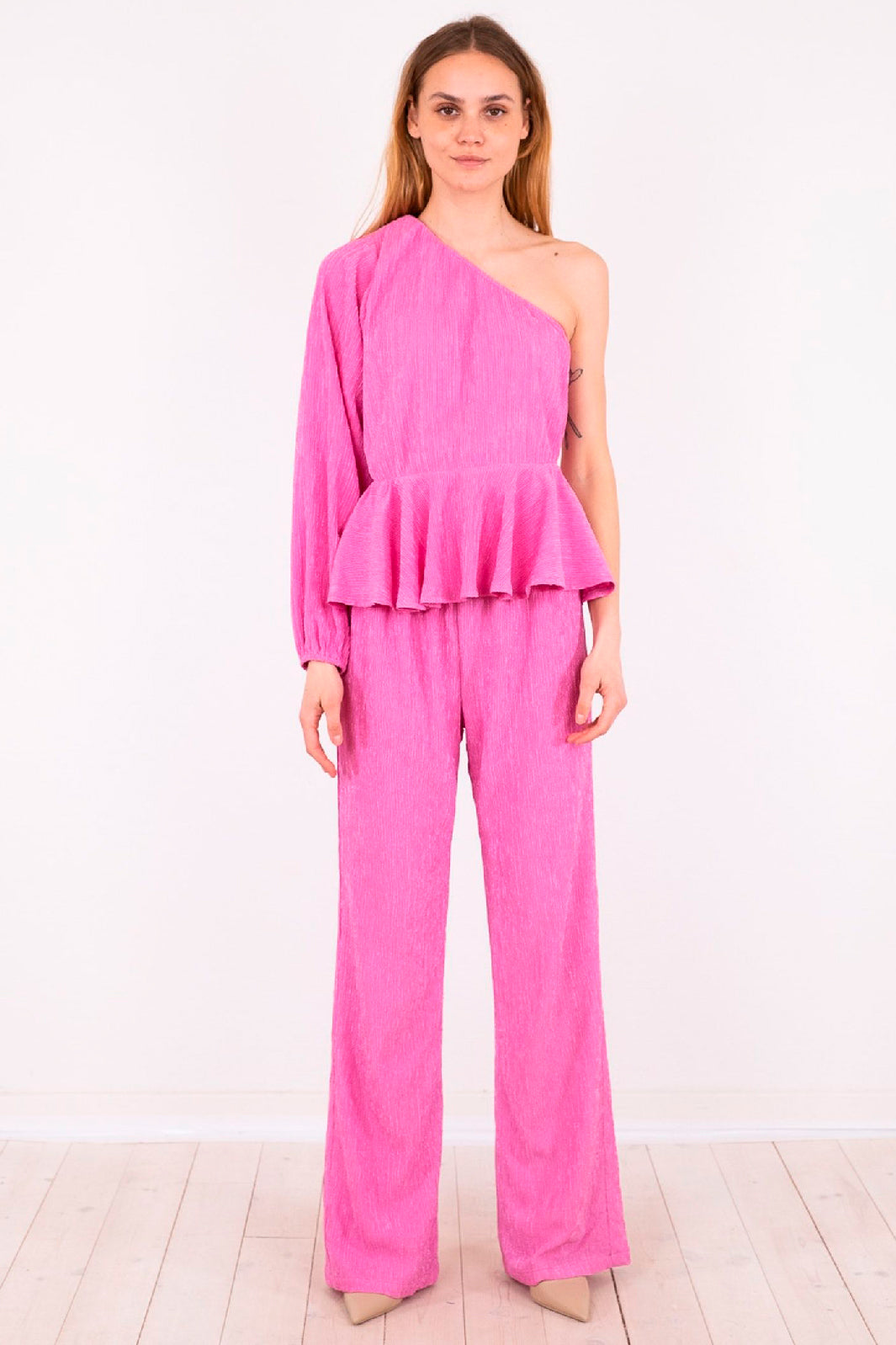 Neo Noir - McCartney Plisse Blouse - Pink Bluser 