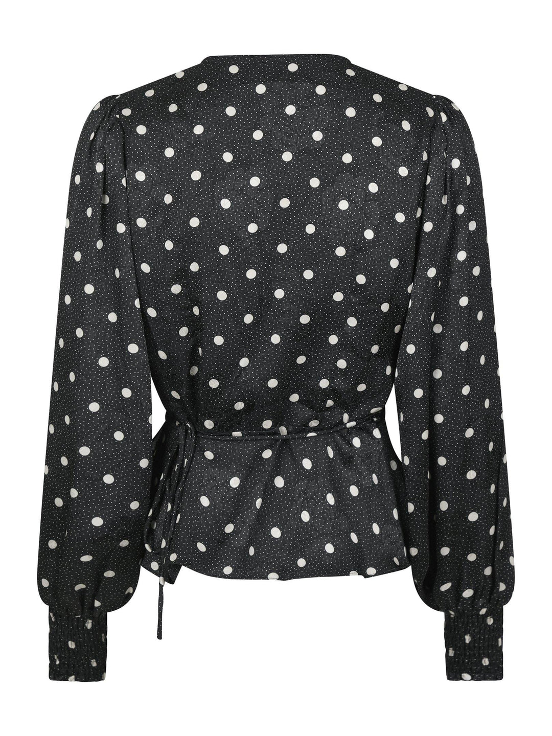 Neo Noir - Merry Retro Dot Blouse - Black Bluser 