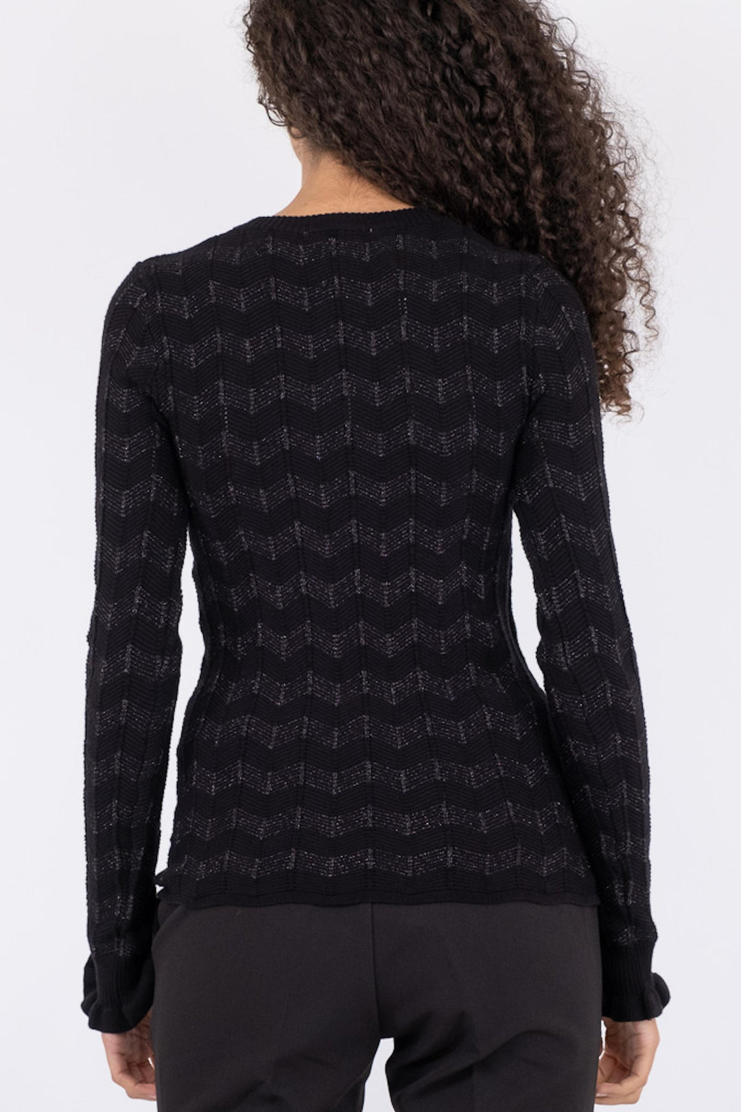 Neo Noir - Nelle Glitter Knit Blouse - Black