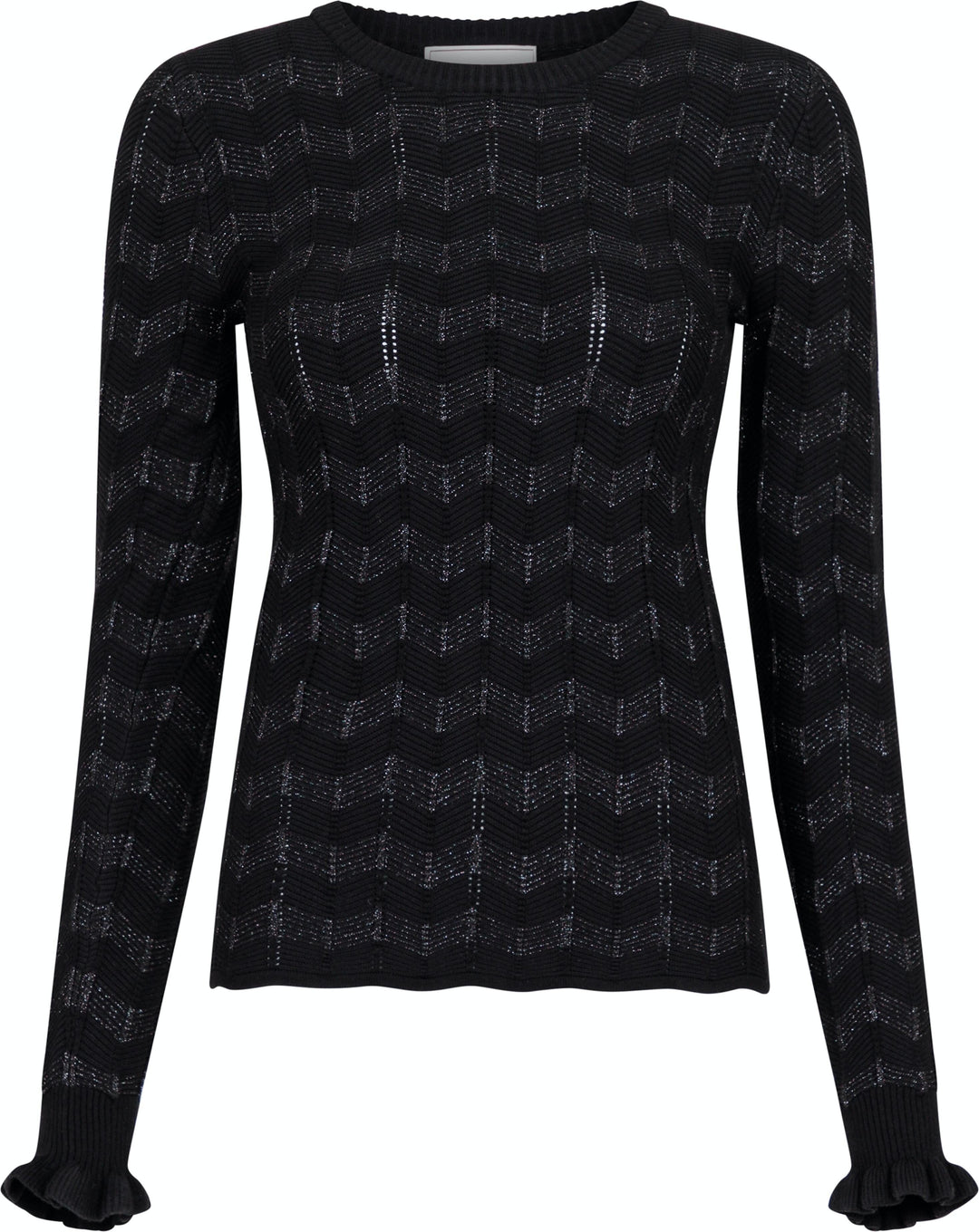 Neo Noir - Nelle Glitter Knit Blouse - Black