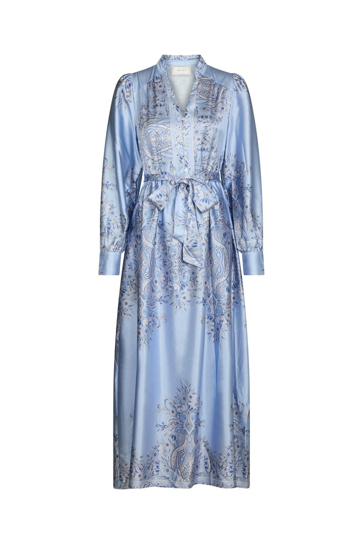 Neo Noir - Nova Paisley Border Dress 160958 - 145 - Light Blue