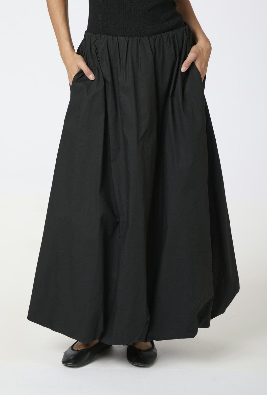 Neo Noir - Ober Long Balloon Skirt - Black Nederdele 