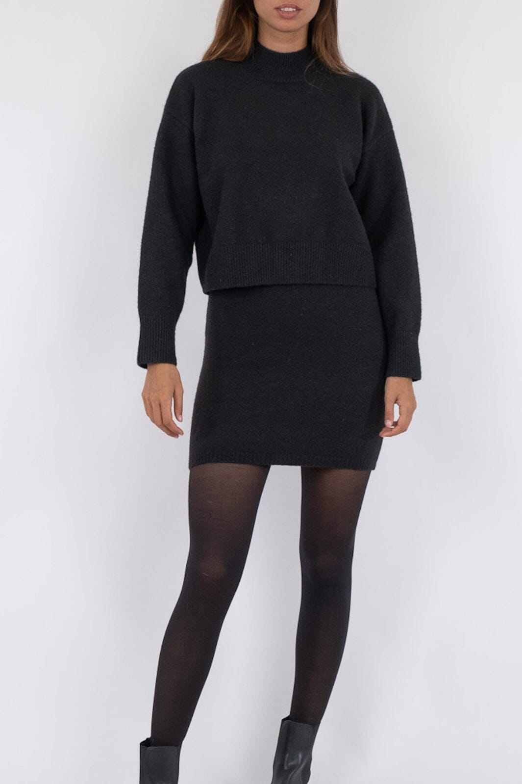 Neo Noir - Paulina Knit Blouse - Black Strikbluser 