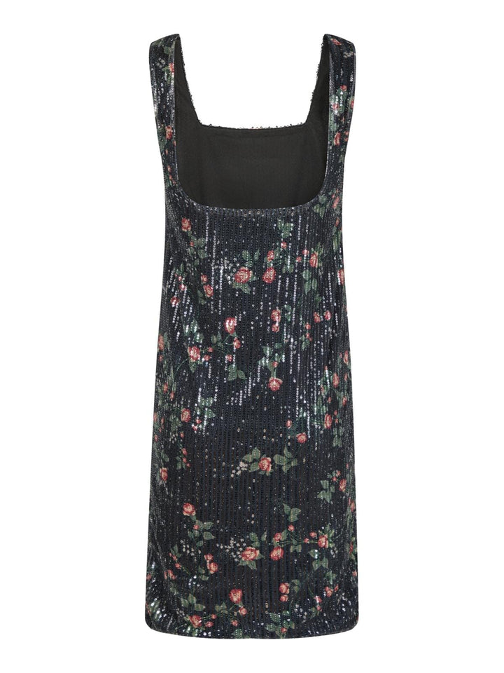 Neo Noir - Ririn Flower Sequins Dress - Black Kjoler 