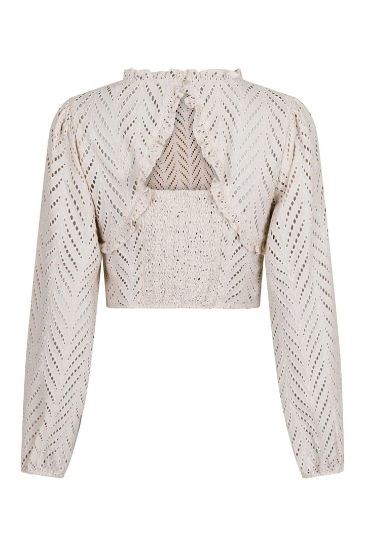 Neo Noir - Rivoli Wave Blouse - Ivory Bluser 