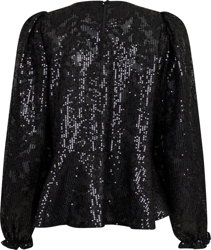 Neo Noir - Rizzo Sequins Blouse - Black