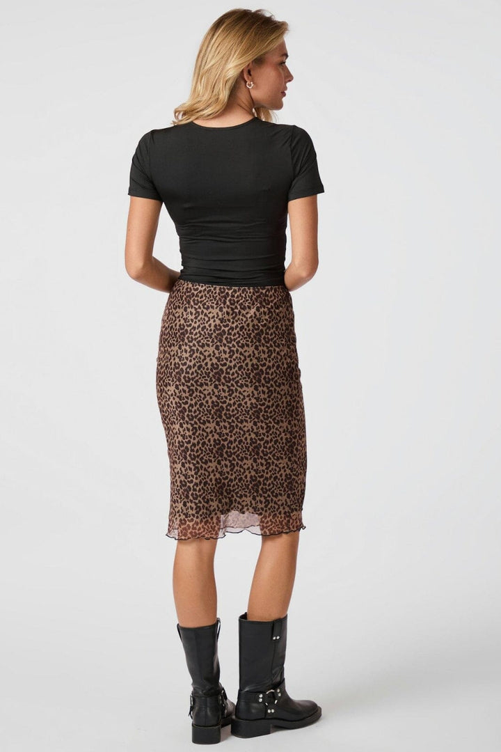 Neo Noir - Roa Mesh Leo Skirt 164552 - 400 - Leopard