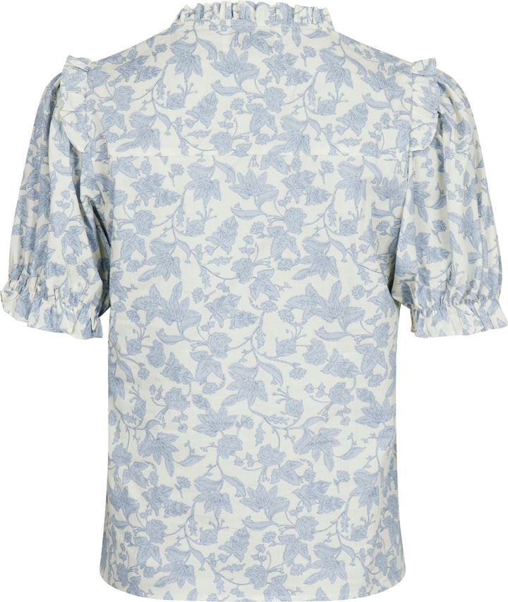 Neo Noir - Rosalie Garden Elegance Blouse - Light Blue