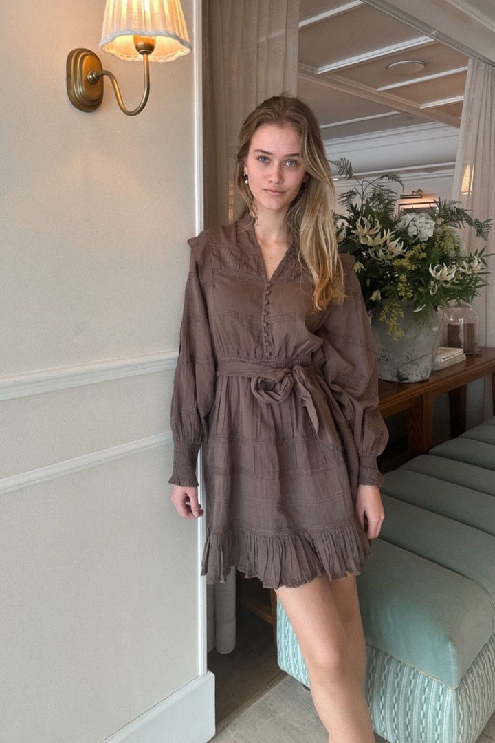 Neo Noir - Salli S Voile Dress - Light Brown Kjoler 