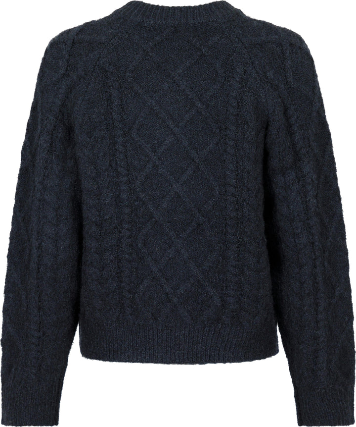 Neo Noir - Selda Cable Soft Knit Cardigan - Black