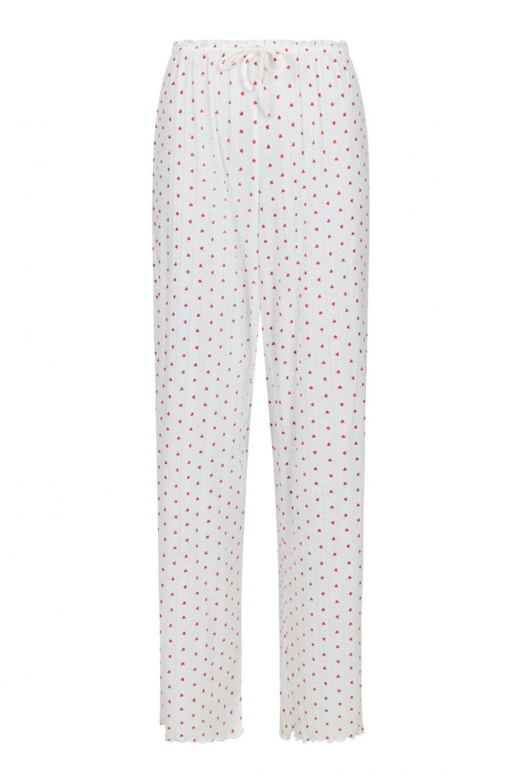 Neo Noir - Serafina Pointelle Heart Pants - 120 White Bukser 