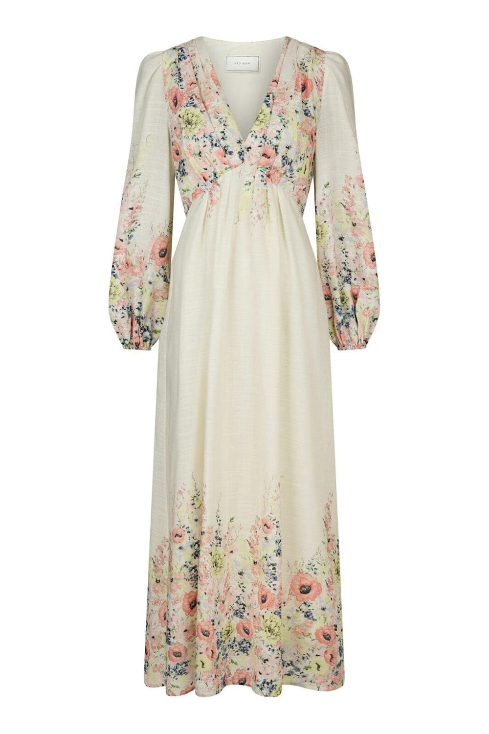 Neo Noir - Silfi Flower Print Dress 164828 - 122 - Creme