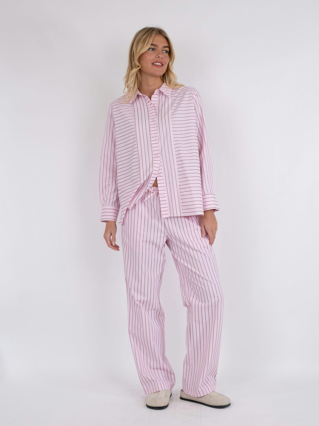 Neo Noir - Sonar Multi Stripe Pants - Light Pink