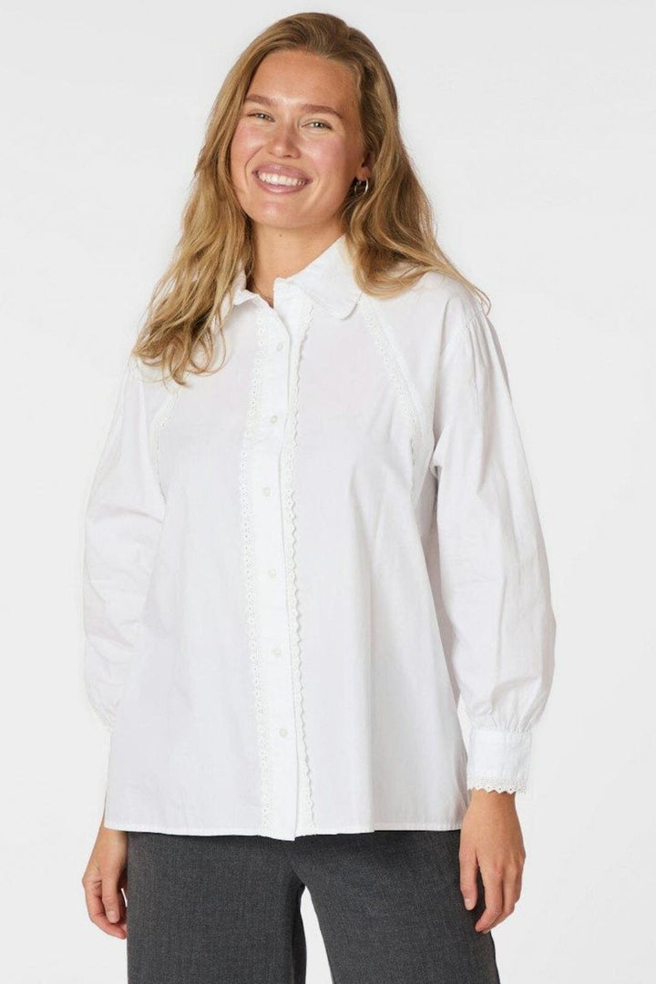 Neo Noir - Tilly C Poplin Shirt 163534 - 120 - White