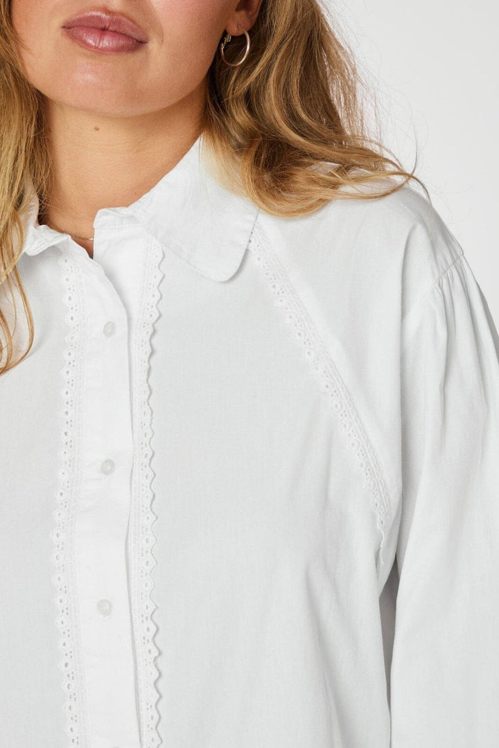 Neo Noir - Tilly C Poplin Shirt 163534 - 120 - White