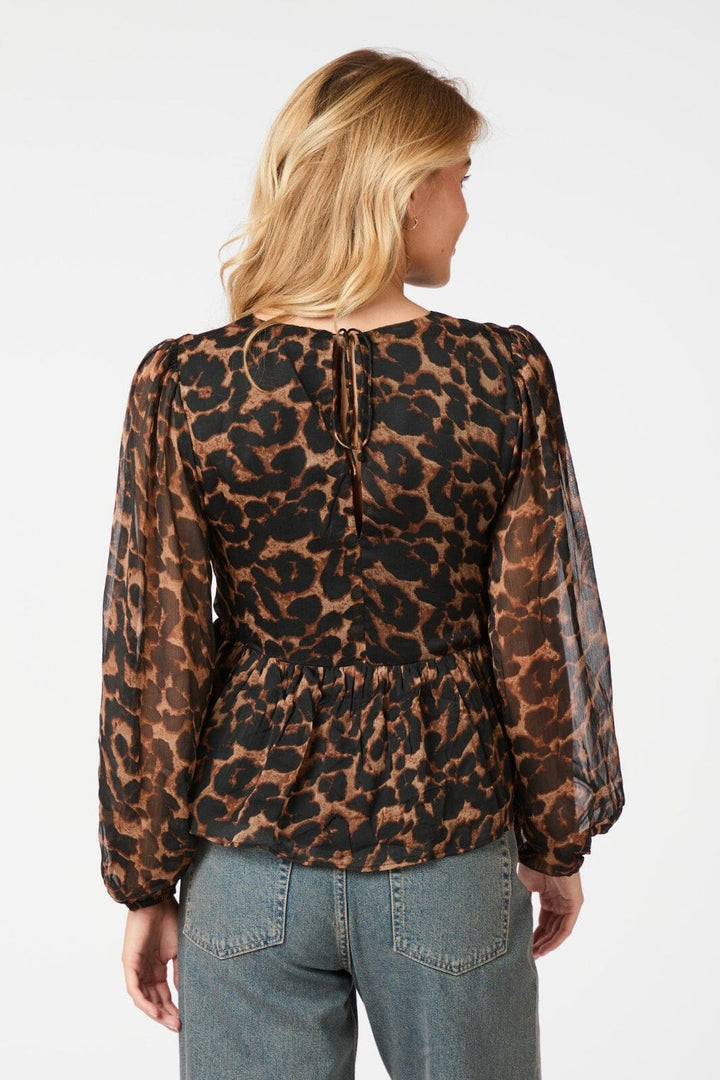 Neo Noir - Timmy Leo Blouse 164310 - Leopard Bluser 